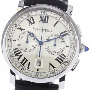 カルティエ CARTIER WSRO0002 ロトンド ドゥ カルティエ クロノ デイト 自動巻き メンズ 保証書付き_748139