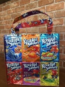 ハンドメイド　クールエイド Kool-Aid Jammers トートバッグ　カラフルビックサイズ