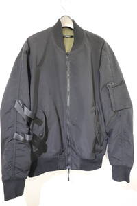 即決 STAMPD スタンプド Strapped Bomber Jacket ベルト ストラップ ボンバージャケット MA‐1 フライトジャケット メンズ M 黒 ブラック