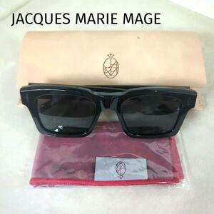 1円～ 美品 JACQUES MARIE MAGE ジャックマリーマージュ KAINE 52/500 サングラス ブラック ケース付き アイウェア 黒