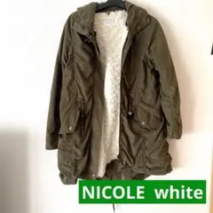 NICOLE white 38サイズ　取り外し可能！　カーキ