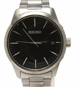 訳あり セイコー 腕時計 7B24-0BR0 ソーラー ブラック メンズ SEIKO [0604]