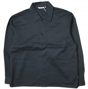 新品 FARAH ファーラー 24AW COVERALL SHIRT JACKET カバーオールシャツジャケット FR0403-M2001 M NAVY コットンツイル アウター g20086