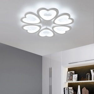 ledシーリングライト　屋内照明 【Body Color: 6 Heads heart　Wattage: 100-120V　Emitting Color: Warm white no remote】※送料無料　　