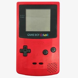 仙67 Nintendo ゲームボーイカラー 本体 CGB-001 レッド 任天堂 ニンテンドー GAME BOY COLOR ゲーム機 赤 部品取り