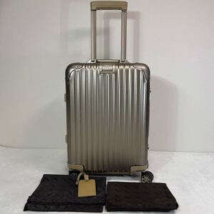 ☆美品・使用5回程度☆ RIMOWA TOPAS 32L キャリーケース　4輪　リモワ　トパーズ　トラベルバッグ　ゴールド　 TSAロック