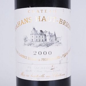 ★シャトー バーン オーブリオン 2000年 赤 ※ 750ml 13％ Chateau Bahans Haut Brion TL01017