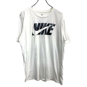 NIKE 半袖 ロゴ Tシャツ Lサイズ ナイキ プリント ホワイト 古着卸 アメリカ仕入 t2407-4258