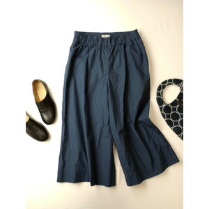 23SS MARGARET HOWELL マーガレットハウエル WASHED COTTON POPLIN コットン パンツ ブルー 1