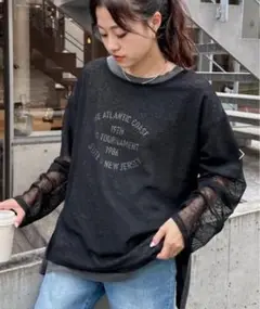 新品！シアーレースボーダーアソートBIGTEE   CIAOPANIC TYPY