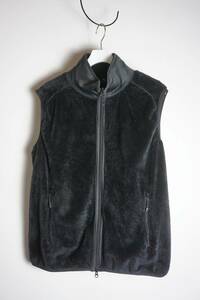 美品 Needles Sportswear ニードルズ スポーツウェア PIPING VEST-MICRO FLEECE フリース ベスト ブルゾン BG286 黒 L 本物 228O