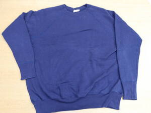 希少大きめサイズ！WAREHOUSE RAGLAN SLEEVE SWEAT ウエアハウス Lot 409 ラグランスリーブスウェット 無地 NAVY SIZE 44