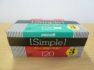 maxell Simple 120 VHS ビデオカセットテープ ３PACK