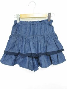 【送料込】[キッズ/子供]　ANNA SUI Mini　アナスイミニ　キュロット　140cm　紺　ネイビー　綿　コットン　女の子用 /n472805