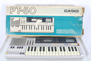 【ト滝】CASIO カシオ PT-50 電子キーボード ミニキーボード 電子ピアノ シンセサイザー 当時物 現状品 CA224DEW98