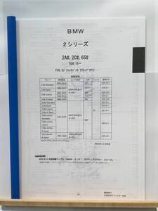 BMW　２シリーズ（2A#,2C#,6S#)H26.10～（F45.5ドアハッチバック　アクティブツアラー）　パーツガイド’20 　部品価格 料金 見積り