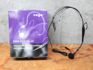 YOGA HM-60 HEADSET HEADGEAR MICROPHONE PROFESSIONAL BLACK WORN ヘッドセット マイクロフォン 現状品 管理6B0815I-D5