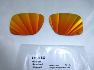  処分価格!オークリー Latch ラッチ スクエア用 偏光レンズ OO9353 Polarized Replacement Lenses for Oakley Latch SQ Sunglass FIRE RED