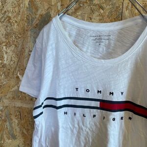 [KWT4925] TOMMY HILFIGER 半袖Tシャツ レディース ホワイト M ポス