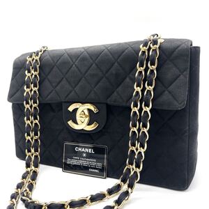 1円 【最高級】CHANEL シャネル フラップ ココマーク マトラッセ ゴールドチェーン ショルダーバッグ トートバッグ ブラック シール有り 