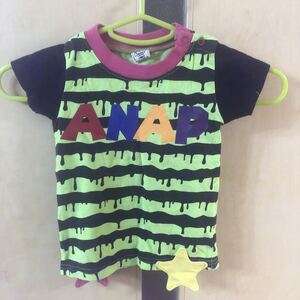 ANAP kids アナップ　キッズ　グリーン×ブラック　Tシャツ　80㌢