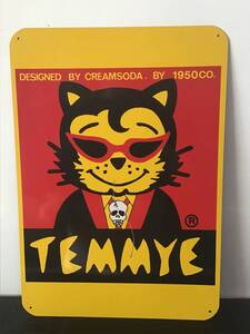 昭和レトロ 当時物 CREAMSODA TEMMYE BY1950 ティミー ブリキプレート 看板 壁掛け インテリア コレクション 中古 現状品