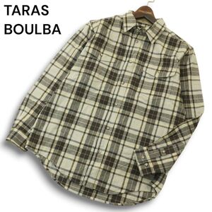 TARAS BOULBA タラスブルバ 秋冬 ウール★ 長袖 ワーク チェック ネル シャツ Sz.L　メンズ アウトドア　A4T12567_B#B