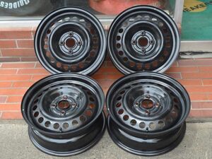 15インチ ホンダ GP5/6 フィット GP7/8 シャトル 純正スチールホイール 15X6.0J PCD 100 4穴 +50 4本セット 綺麗に洗浄 バルブ交換済み