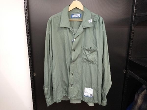 MIHARAAYASUHIRO 23SS Satin Shirt／I10SH031 長袖シャツ ミハラヤスヒロ サイズ52 グリーン 店舗受取可