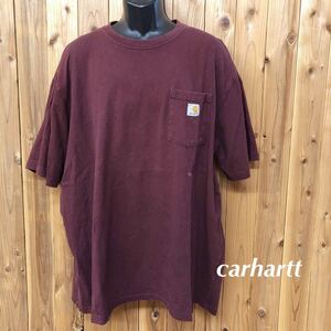 carhartt /ORIGINAL FIT /カーハート /メンズ2XL 半袖Tシャツ ポケットTシャツ トップス 無地 ワーク アメカジ USA古着 大きいサイズ