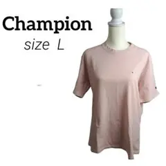 Champion　ピンク　半袖トレーナー　アウトドア