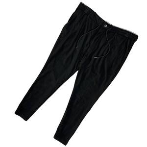 LEON掲載 定価2.8万 junhashimoto STRETCH PILE EASY TUCK PANTS 4 黒 ジュンハシモト パイルイージータックパンツ akm 1piu　wjk 