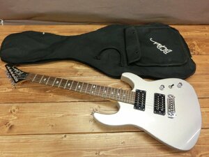 【O-6637】B.C.Rich BCリッチ エレキギター ストラトタイプ シルバー系 ソフトケース付 通電確認済 現状品 東京引取可【千円市場】