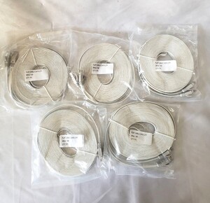 ③ ●5個セット 15m LANケーブル フラットケーブル CAT6 QTY:1PC 新品 まとめて 在庫多数 引き取り可 大阪