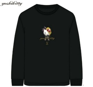 Xジャパン コラボ バンドTシャツ LLサイズ 2024モデル 刺繍 新品 YOSHIKITTY ヨシキティ ロングTシャツ 黒 長袖 ロンT バックプリント XL