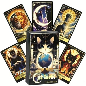 引-01-P467 現品のみ タロットカード CAT TAROT 78 CARD DECK