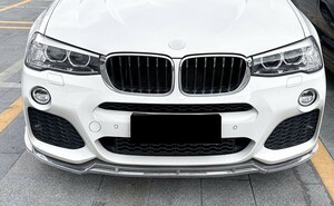 スポーティ全開♪ BMW カーボン ルック フロントバンパー リップ スポイラー X3 F25 20d 20i 28i 35i M40d xDrive Mスポーツ X3シリーズ