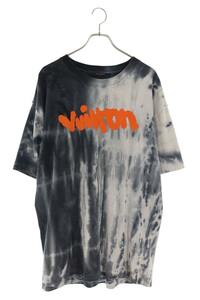 ルイヴィトン LOUISVUITTON 22AW RM222 NPL HNY87W サイズ:XL インサイドアウトタイダイロゴプリントTシャツ 中古 OM10