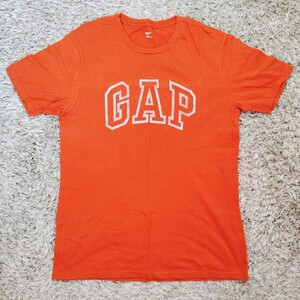 0722／Ｓ／GAP　メンズ　トップス Tシャツ 半袖　オレンジ　ロゴ