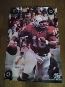 NFL NEW ENGLAND PATRIOTS Jim Plunkett vintage poster