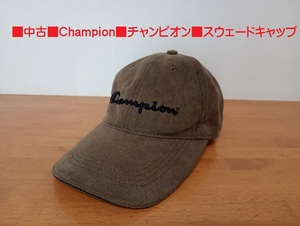 ■中古「Champion チャンピオン スウェードキャップ」■送料込