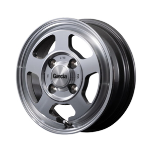 YOKOHAMA GEOLANDAR KT 145/80R12 80/78N Garcia Chicago 5 メタリックグレーポリッシュ 12インチ 4B+42 4H-100 4本セット