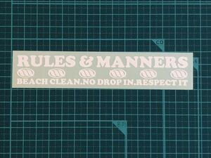 ステッカー LATEWRAP(レイトラップ) RULES&MANNERS サーファーステッカー