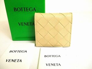 【未使用保管品】 ボッテガヴェネタ BOTTEGA VENETA イントレチャート カーフスキン 折り畳みコインパース 小銭入れ メンズ レディース