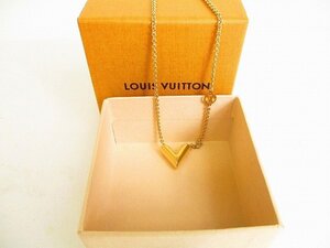 【美品】ルイヴィトン LOUIS VUITTON ゴールドプレーテッド GP エセンシャル V ネックレス