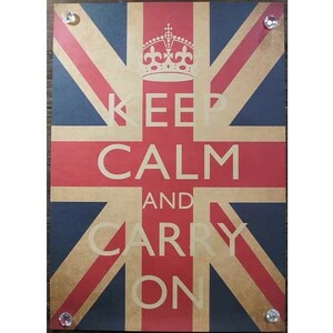 新品★インテリア雑貨★【ポスター】Keep Calm and Carry On／平静を保ち、普段の生活を続けよ