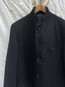 コムデギャルソン オム COMME des GARCONS HOMME 縮絨 ストライプ JACKET ジャケット L オールドギャルソン OLD