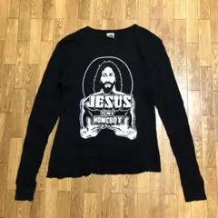 Teenage Millionaire サーマル 黒 M JESUS ワッフル