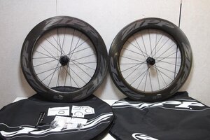 値下げ! 高リムハイト!○ZIPP ジップ 808 NSW DISC クリンチャー チューブレス カーボンホイールセット 美品