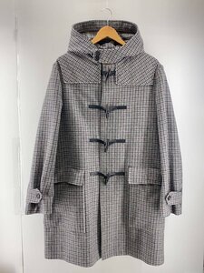 dunhill◆ハンドトゥースダッフルコート/48/ウール/GRY/千鳥格子